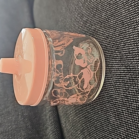 Vintage "Round the Clock with Baby" Jar and Tray set. PINK. Pristine condition. - Picture 2 of 12